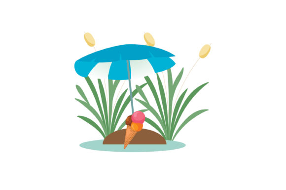 Beach Umbrellas Nature Floral Graphics and Freebies