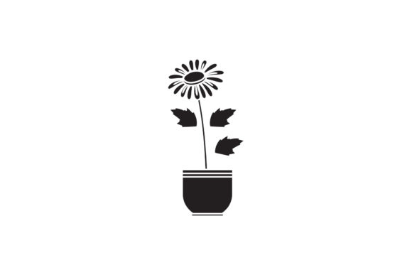 Beauty Floral Icon White Line Style Graphics Freebies