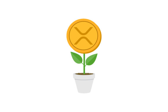 Cryptocurrency Tree Floral Financial: Graphics & Illustrations