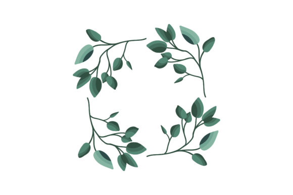Element Floral Frame Decoration: Craft Graphics & Illustrations