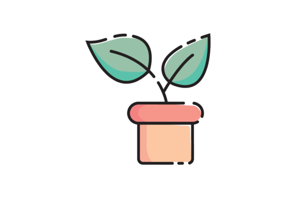 Floral Pot Leaf Graphics and Illustrations Review