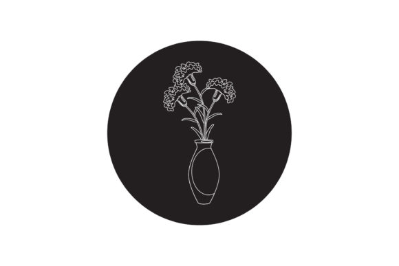 Flowers Floral Natural White Line Style Graphics Freebies