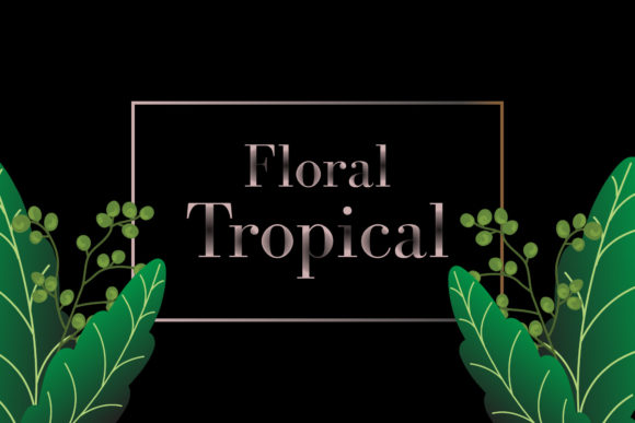 Frame Tropical Floral Graphics and Illustrations Review