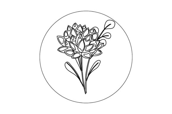 Icon Floral Vector Line Style Graphics Freebies