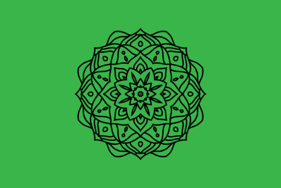 Mandala Floral Meditation Vector: Graphics & Illustrations