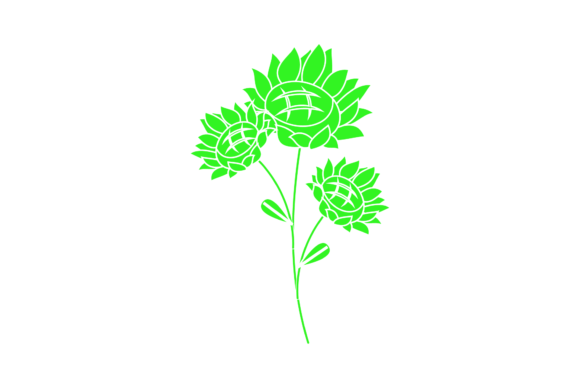 Sunflowers Floral Green Style Graphics Freebies Review